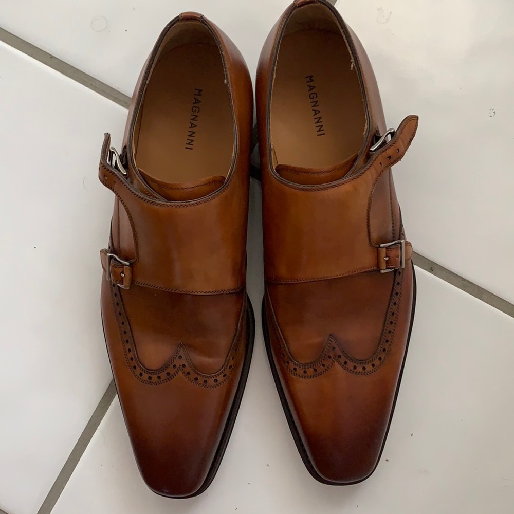Magnanni double monk strap men’s dress shoe